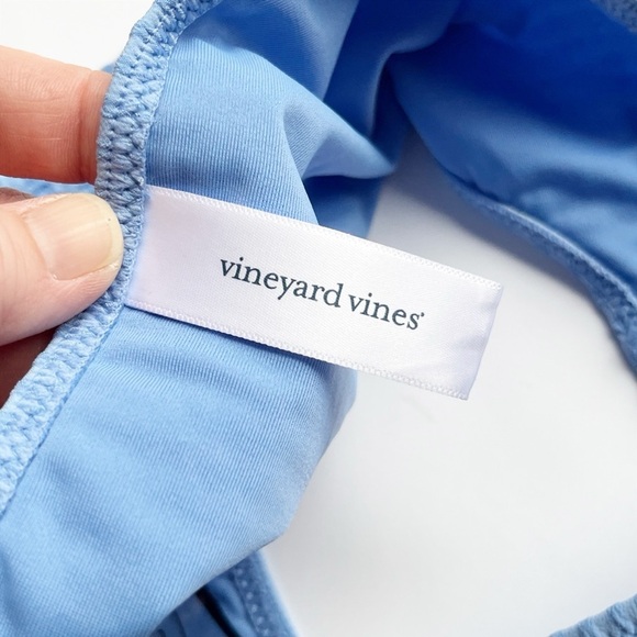 Vineyard Vines NEW Seersucker Bikini Set Small blue stripe pastel flutter preppy - Picture 8 of 11